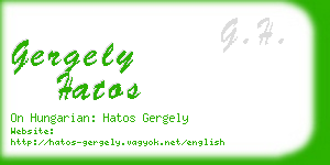 gergely hatos business card